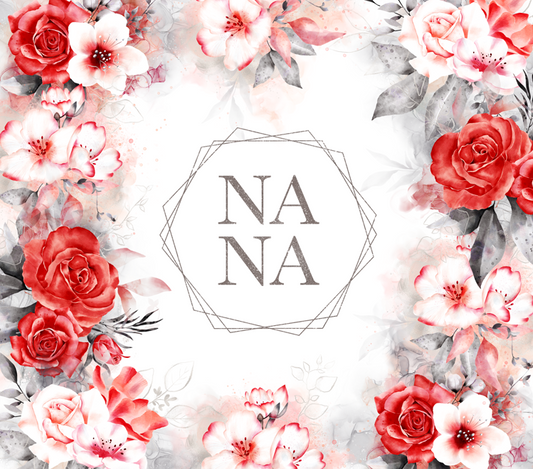 Nana 20 Ounce Straight Tumbler Wrap - Floral